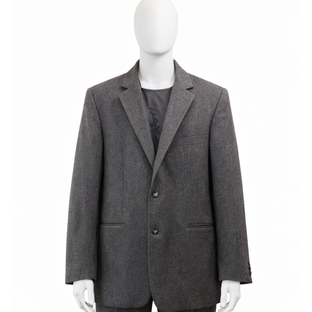 Gian‎ Franco Men’s Cashmere Blazer Jacket Gray Tailored Classic 44R Preppy